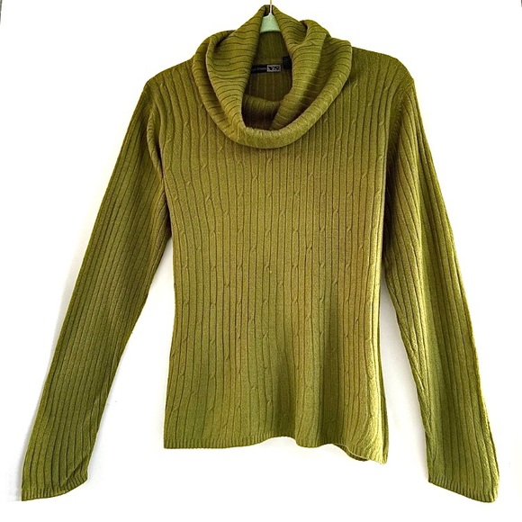Vintage Studio Cowl Neck Sweater Sage Green size Large - Picture 5 of 14